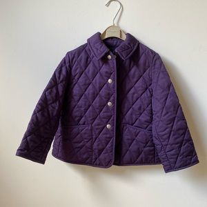 Burberry Girls Purple Quilted Diamond Jacket. Size 7/8.